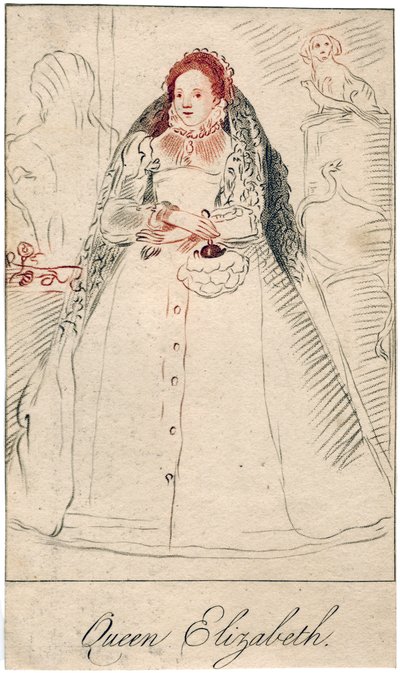 Anglická královna Alžběta I., 1533-1603 od Unbekannt