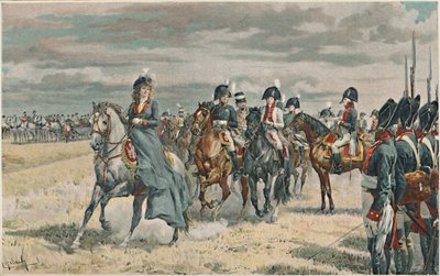 Queen Louisa Reviewing the Prussian Army, 1896 od Unbekannt