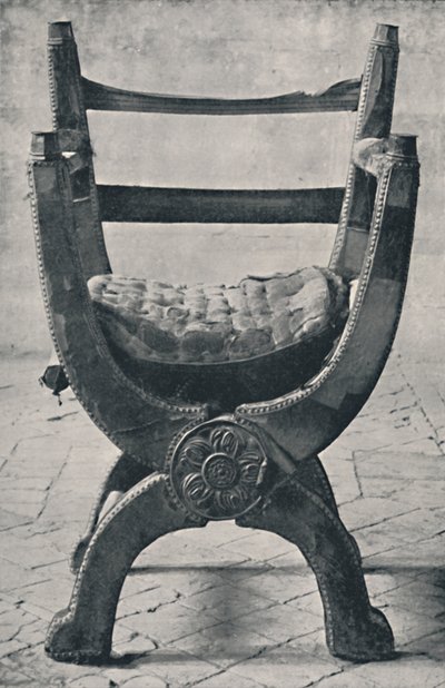 Křeslo Queen Marys ve Winchesterské katedrále. nl 1554, 1928 od Unbekannt