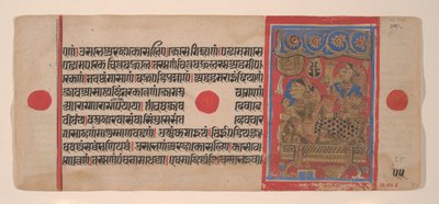 Královna Trisala a novorozenec Mahavira... z rukopisu Kalpasutra, 1461 Samvat 1519. od Unbekannt