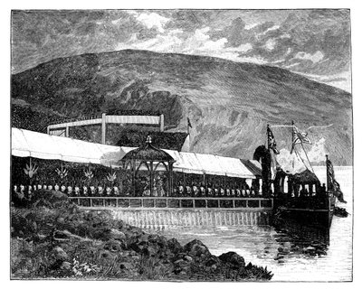 Královna Viktorie otevírá v roce 1859 Glasgowské vodárny v Loch Katrine ve Skotsku od Unbekannt