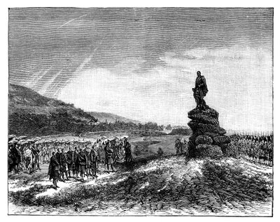 Královna Viktorie odhaluje sochu prince Alberta v Balmoral, Skotsko, 1860 od Unbekannt