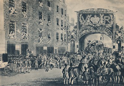 Queen Victorias Entrance To The City On Her Way To The Guildhall, 9. listopadu 1837, 1948. od Unbekannt