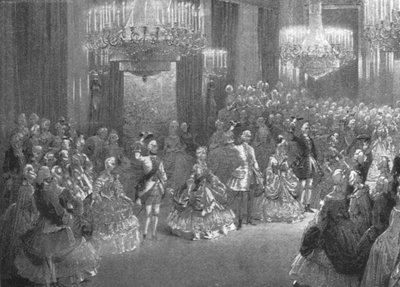 Gruzínský kostýmní ples Queen Victorias v Buckinghamském paláci, 6. ledna 1845, 1901. od Unbekannt