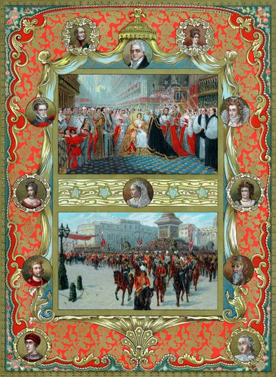Korunovace královny Viktorie, 1837 a Zlaté jubileum, 1887 od Unbekannt