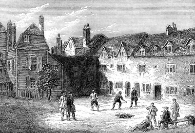 Racquet Court, vězení Marshalsea, 19. století od Unbekannt