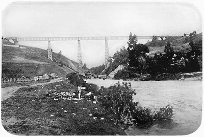 Železniční most přes řeku Malleco, Araucania, 1911 od Unbekannt