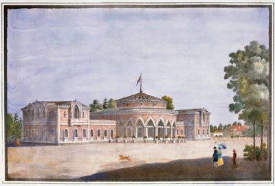 Nádraží a francouzská restaurace v Catharinhof, St Petersburg, Rusko, 19. století od Unbekannt
