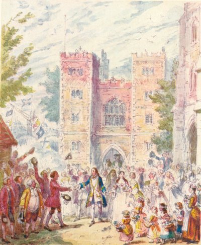 Randulph Crews sňatek s Hildou v Lambeth Church, 1842, 1903. od Unbekannt