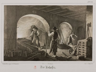 Zpracování surovin, metalurgie Kování drahých kovů, Německo, c 1851 od Unbekannt