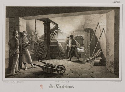 Zpracování surovin, metalurgická slévárna, Německo, c 1851 od Unbekannt