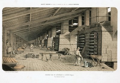 Zpracování surovin, metalurgické pece v zinkovně, St Leonard, Lutych, Belgie od Unbekannt