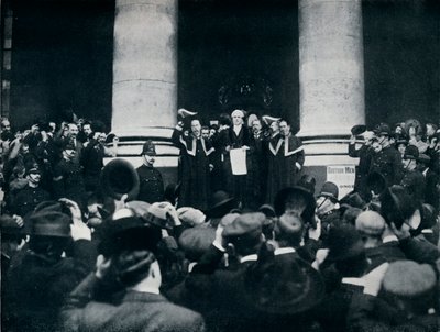 Čtení Proklamace války proti Turecku z Royal Exchange, Londýn, 1914 od Unbekannt