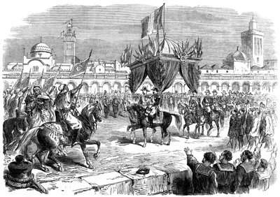 Přijetí francouzského císaře na nábřeží v Alžíru, 1865 od Unbekannt