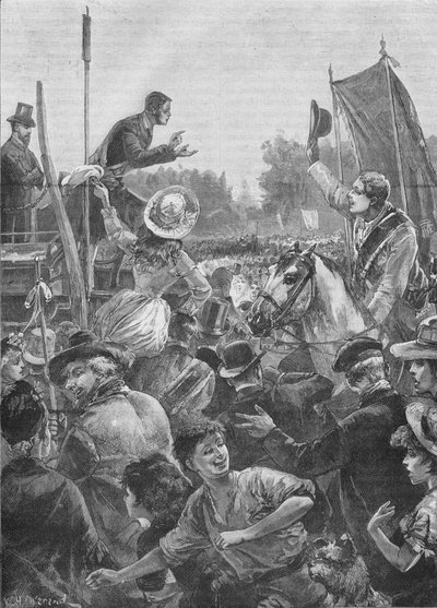 Demonstrace reformy v Hyde Parku, Londýn, 19. století 1906 od Unbekannt