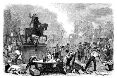 Reformní nepokoje na Queens Square, Bristol, 1831 c1895 od Unbekannt