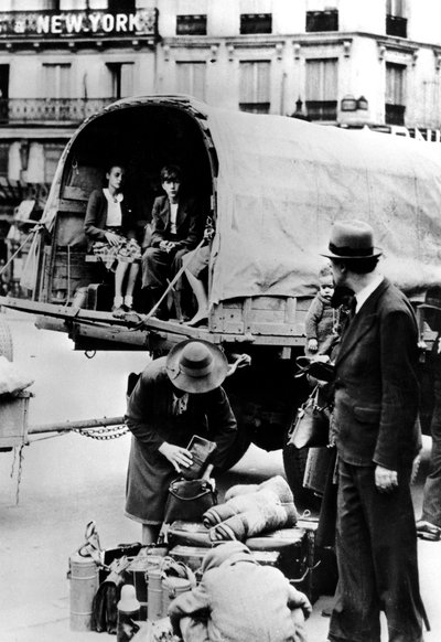 Uprchlíci vracející se domů, Paříž, červenec 1940 od Unbekannt