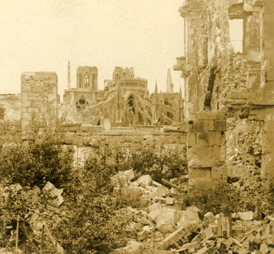 Katedrála v Remeši, Remeš, severní Francie, c1914-c1918 od Unbekannt