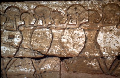 Reliéf vojáků, Chrám Ramsese III., Medinet Habu, Luxor, Egypt, c12. století před naším letopočtem od Unbekannt