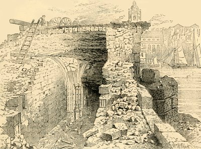 Pozůstatky kaple svatého Tomáše, Old London Bridge, c1872. od Unbekannt