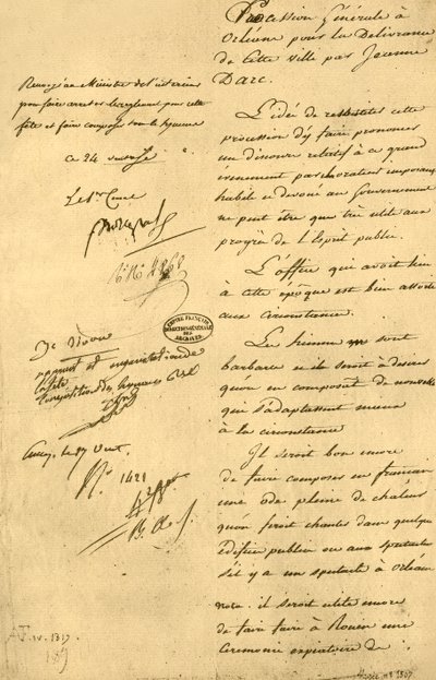Zpráva ministra vnitra o svátku Johanky z Arku, 15. března 1803, 1921. od Unbekannt
