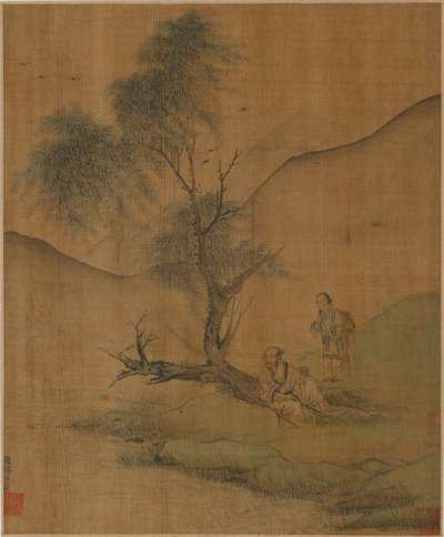 Odpočinek pod vrbami, možná dynastie Ming, 1368-1644. od Unbekannt