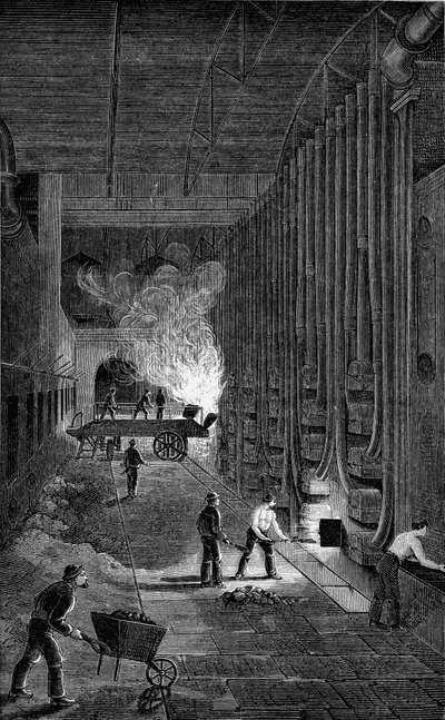 Retort House, Imperial Gasworks, Kings Road, Londýn, 1876 od Unbekannt