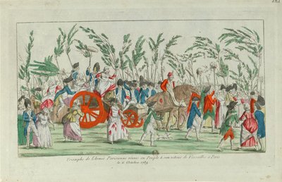 Návrat domů z říjnového pochodu do Versailles, 1789, 1789. od Unbekannt
