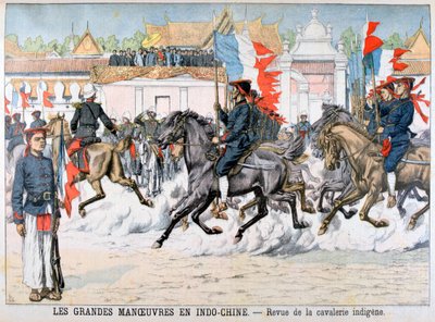 Recenze domorodé kavalérie, Francouzská Indočína, 1903 od Unbekannt