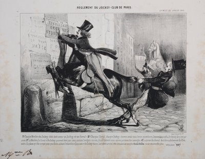 Předpisy Jockey Club of Paris: Každý člen Jockey Club musí mít Jockey..., 1800s. od Unbekannt