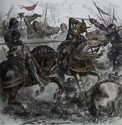 Richard III v Bosworthu, 22. srpna 1485, c1880 od Unbekannt