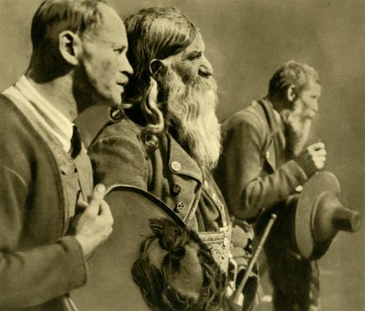 Střelci se modlí, Tyrolsko, Rakousko, c1935. od Unbekannt