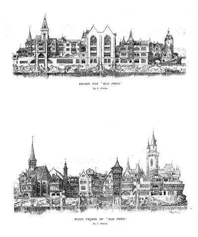 Říční fasáda a design pro starou Paříž, 1899 od Unbekannt