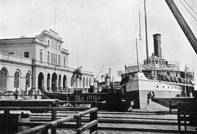 Říční parník u celnice, Asuncion, Paraguay, 1911 od Unbekannt