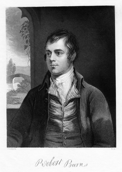 Robert Burns , skotský básník, konec 18. století od Unbekannt