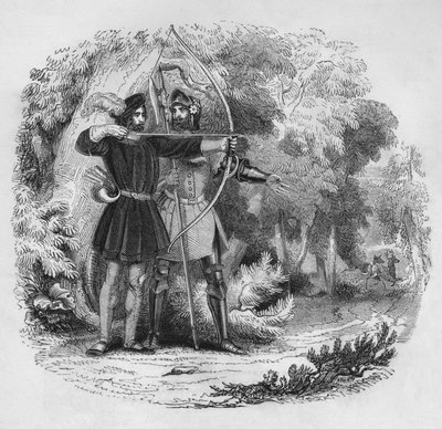 Robin Hood a Malý John, 1845 od Unbekannt