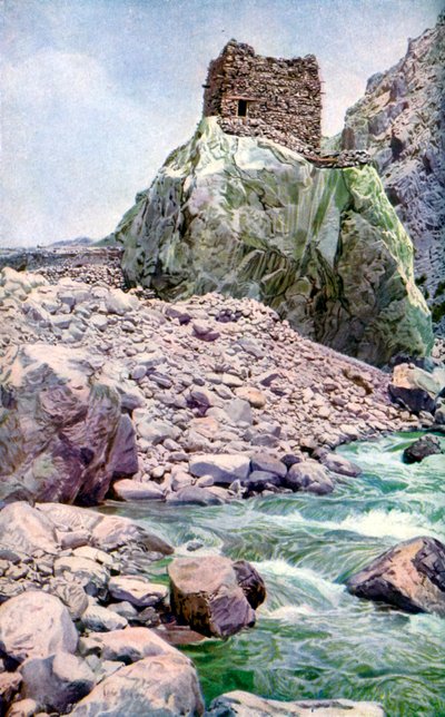 Skalní pevnost, afghánské hranice, c1924 od Unbekannt