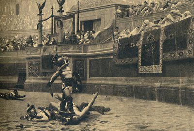 Roma - Koloseum - Palec dolů v gladiátorském boji, 1910 od Unbekannt
