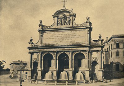 Roma - Fontána akvaduktu Pavla V., postavená podle návrhů Fontany v roce 1612, 1910 od Unbekannt