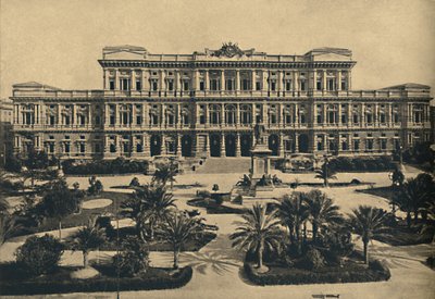 Řím – Prati di Castello. Nové soudy od Calderiniho a socha Cavoura, 1910 od Unbekannt
