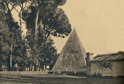 Roma - náhrobní pyramida Caiuse Cestiuse - brána svatého Pavla na silnici Ostia, 1910 od Unbekannt
