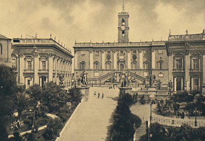 Řím - Kapitol: v centru Palác senátorů nyní radnice, 1910. od Unbekannt