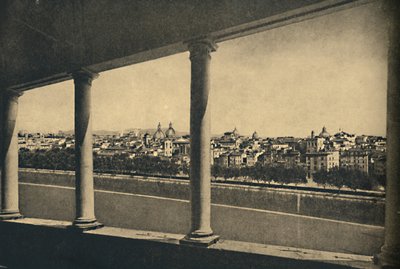 Roma - Pohled na město z Logia od Bramanteho na zámku St. Angelo, 1910 od Unbekannt