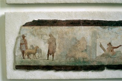 Římští farmáři s ovcemi od Unbekannt