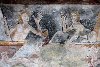 Románský obraz zobrazující vzkříšení v kostele svatého Petra, Brancion, Brancion, Francie od Unbekannt