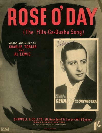 Rose Oday The Filla-Ga-Dusha Song, 1941. od Unbekannt