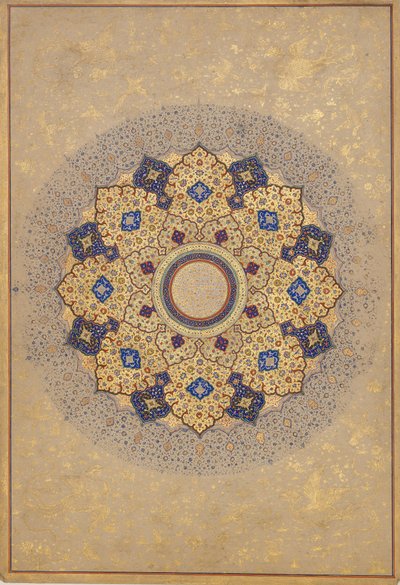 Rozeta nesoucí jména a tituly Shah Jahana, Folio z alba Shah Jahan, ca. 1645. od Unbekannt