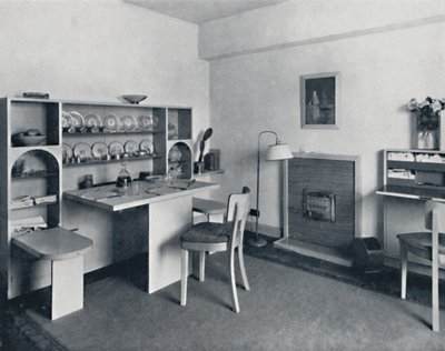 Rowley Gallery of Decorative Art Ltd - otevřená jídelna-obývací pokoj, 1939 od Unbekannt