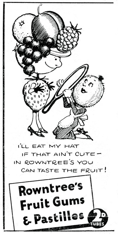 Ovocné gumy a pastilky Rowntrees, 1938 od Unbekannt