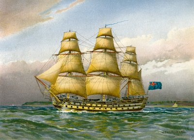 Bitevní loď Royal Navy, c1760 c1890-c1893 od Unbekannt